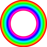 12 color rainbow donut