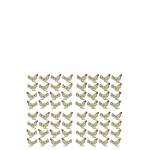 Identical hens vector illustration