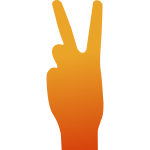 Peace hand sign vector image