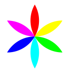 Digital colorful flower vector image