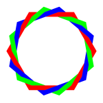 RGB octodecagram