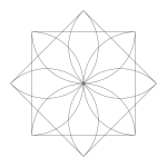 8 half circles octagram