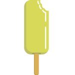 Lemon ice cream vector illustration
