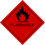 Flammable warning sign vector image