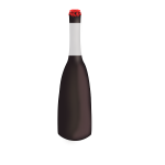Brown beer bottle vector image