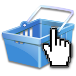eShop blue icon vector image