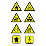 Hazard warning signs vector image