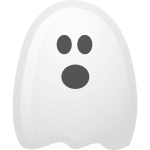 Vector illustration of cartoon ghost