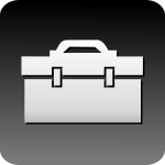Vector image of computer briefcase icon