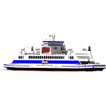 Passenger cruise ship vector drawing