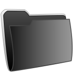 Vector image of black folder icon