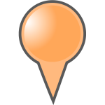 Orange map marker