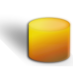 Orange vector image of database