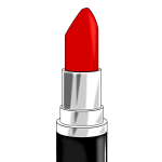 Shiny red lipstick vector illustration