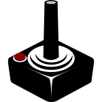 Vector image of retro wireless joystick