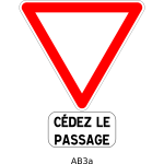 Give way French road sign vector image