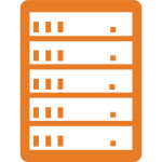 Simple server icon vector image