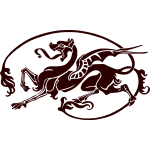 Art nouveau dragon vector image