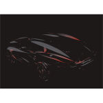 Vector drawing of sports car