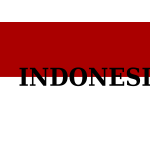 Indonesian flag text