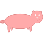 Pink pig sketch