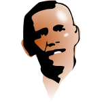 Obama portrait colored