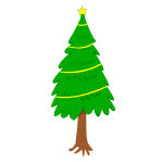 Natural Christmas tree vector clip art