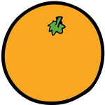 Orange vector image