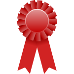 Vector drawing of red rosette