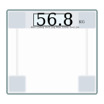 Digital weight scale vector image
