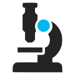 Vector illustration of two color microscope icon