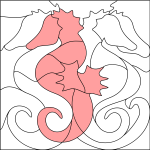 Colored seahorse