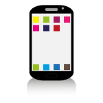 Colorful smartphone vector mage