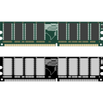RAM memory card vector image