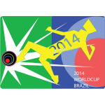 Worldcup 2014 poster vector image