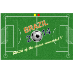 Brazil 2014 soccer poster vector illustration