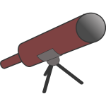 Simple cartoony telescope with tripod