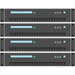 Stacked servers vector graphics