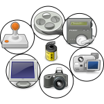Multimedia icons vector image