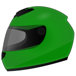Green helmet vector drawing