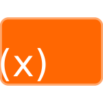 Orange function icon vector image