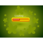 Vector illustration of green flowers game loader screen