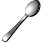 Metallic spoon