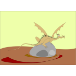 Cartoon dragon vector image
