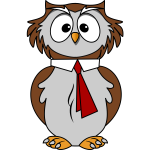 Owl wearing a tie