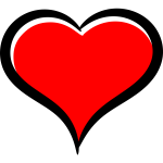 Red heart symbol