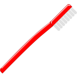 Vector image of basic red toothbrush