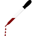 Dropper with blood