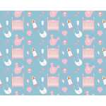 Pattern with baby accessories