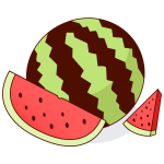 Watermelon and slices